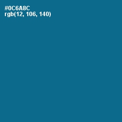 #0C6A8C - Bahama Blue Color Image