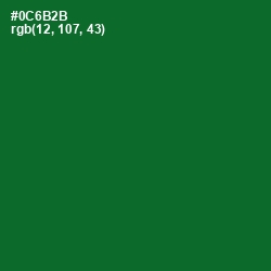 #0C6B2B - Fun Green Color Image