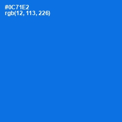 #0C71E2 - Blue Ribbon Color Image