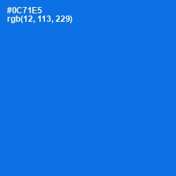 #0C71E5 - Blue Ribbon Color Image