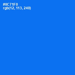 #0C71F0 - Azure Radiance Color Image