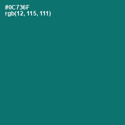 #0C736F - Pine Green Color Image