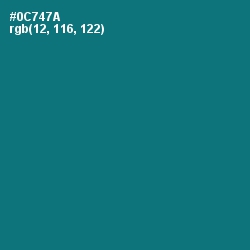 #0C747A - Surfie Green Color Image