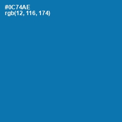 #0C74AE - Deep Cerulean Color Image