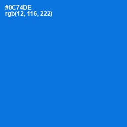 #0C74DE - Science Blue Color Image