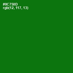 #0C750D - Japanese Laurel Color Image