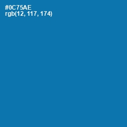 #0C75AE - Deep Cerulean Color Image