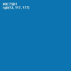 #0C75B1 - Deep Cerulean Color Image