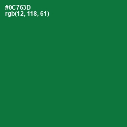 #0C763D - Fun Green Color Image