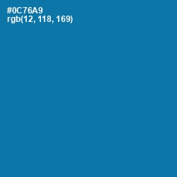 #0C76A9 - Deep Cerulean Color Image