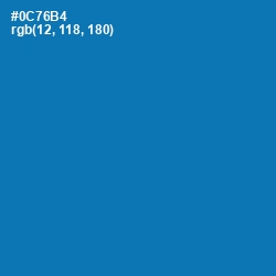 #0C76B4 - Deep Cerulean Color Image