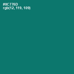 #0C776D - Pine Green Color Image