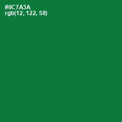 #0C7A3A - Fun Green Color Image