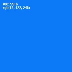 #0C7AF6 - Azure Radiance Color Image