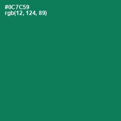 #0C7C59 - Tropical Rain Forest Color Image