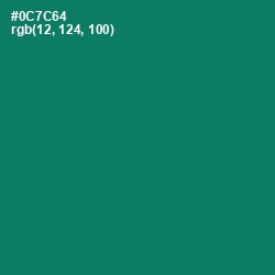 #0C7C64 - Pine Green Color Image