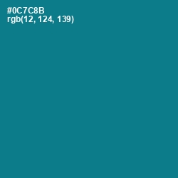 #0C7C8B - Blue Lagoon Color Image