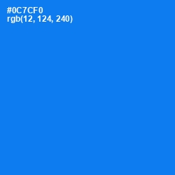 #0C7CF0 - Azure Radiance Color Image
