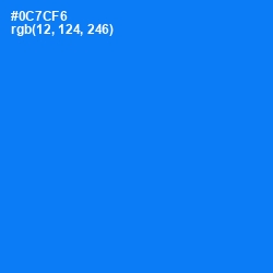 #0C7CF6 - Azure Radiance Color Image