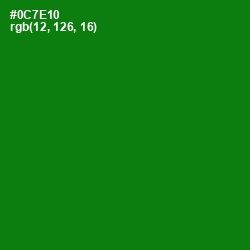 #0C7E10 - Japanese Laurel Color Image