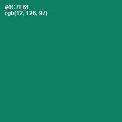 #0C7E61 - Pine Green Color Image