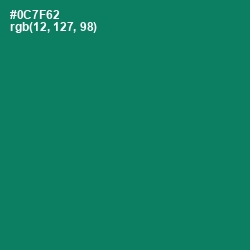 #0C7F62 - Pine Green Color Image