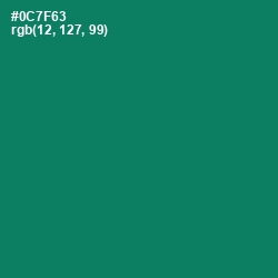 #0C7F63 - Pine Green Color Image