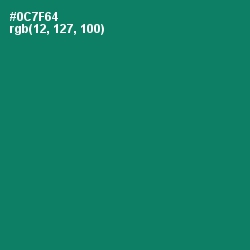 #0C7F64 - Pine Green Color Image