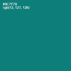 #0C7F78 - Surfie Green Color Image