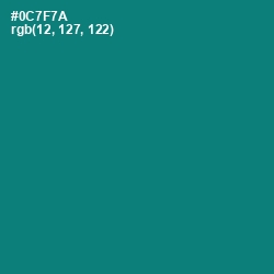 #0C7F7A - Surfie Green Color Image