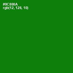 #0C800A - Forest Green Color Image