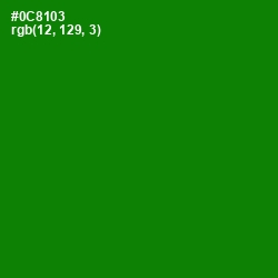 #0C8103 - Forest Green Color Image