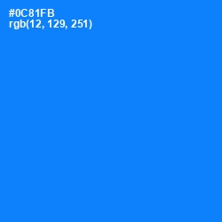 #0C81FB - Dodger Blue Color Image