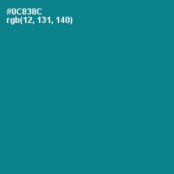 #0C838C - Teal Color Image