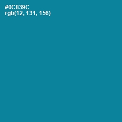 #0C839C - Blue Chill Color Image