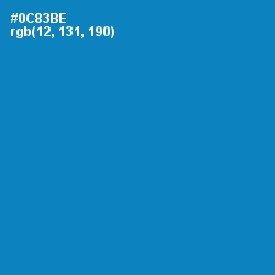 #0C83BE - Bondi Blue Color Image