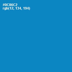 #0C86C2 - Pacific Blue Color Image