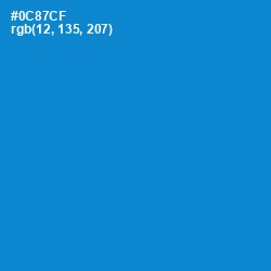 #0C87CF - Pacific Blue Color Image