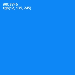 #0C87F5 - Dodger Blue Color Image