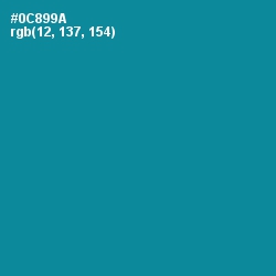 #0C899A - Blue Chill Color Image