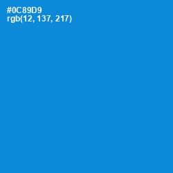 #0C89D9 - Pacific Blue Color Image