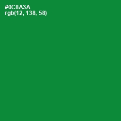 #0C8A3A - Forest Green Color Image