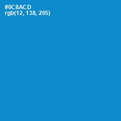 #0C8ACD - Pacific Blue Color Image