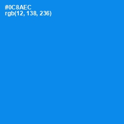 #0C8AEC - Dodger Blue Color Image