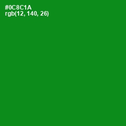 #0C8C1A - Forest Green Color Image