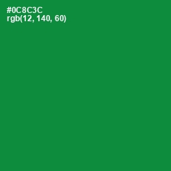 #0C8C3C - Forest Green Color Image