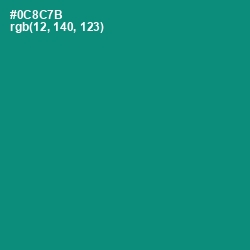 #0C8C7B - Elf Green Color Image