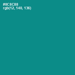#0C8C88 - Teal Color Image