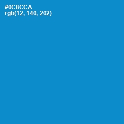#0C8CCA - Pacific Blue Color Image