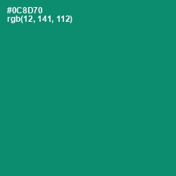 #0C8D70 - Elf Green Color Image